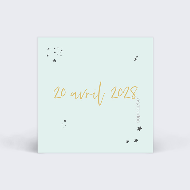 Etiquette Naissance Jolies étoiles Verso