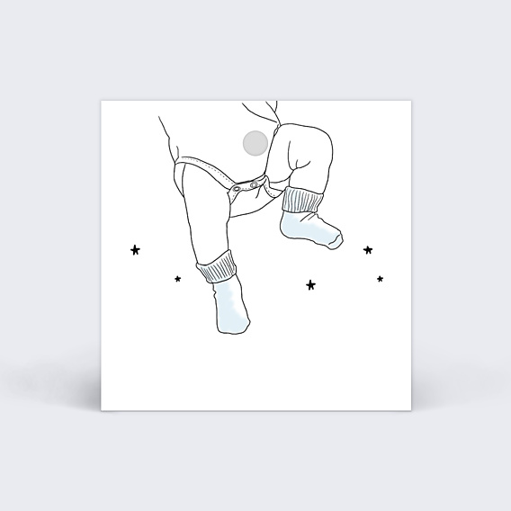 Etiquette Naissance Illustration Garçon