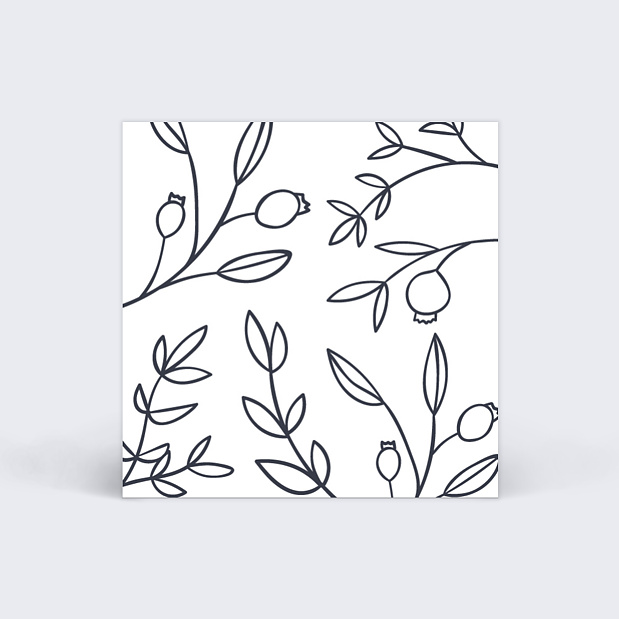 Etiquette Naissance Garden Verso
