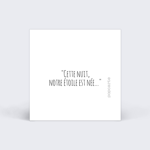 Etiquette naissance Simplicité Polaroïd Verso