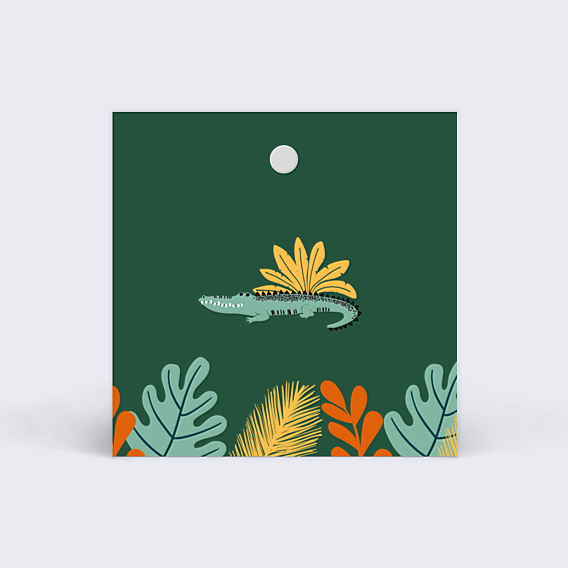 Etiquette Naissance Jungle