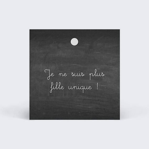 Etiquette Naissance Ardoise Élégante