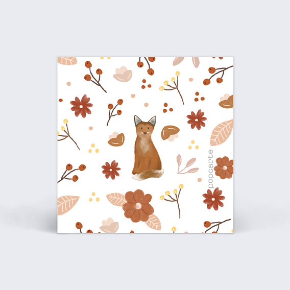 Etiquette naissance Renardeau Verso