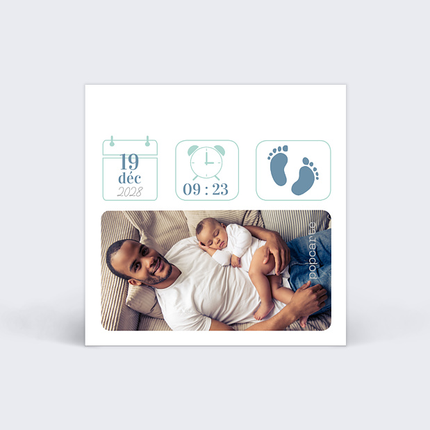 Étiquette Naissance Certificat de Naissance Verso