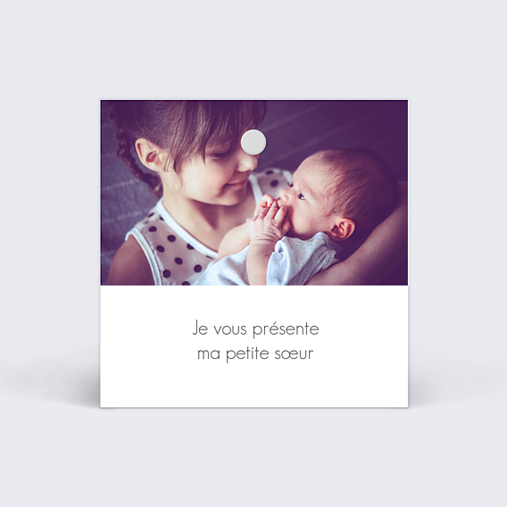 Etiquette Naissance Fille Photo Seule