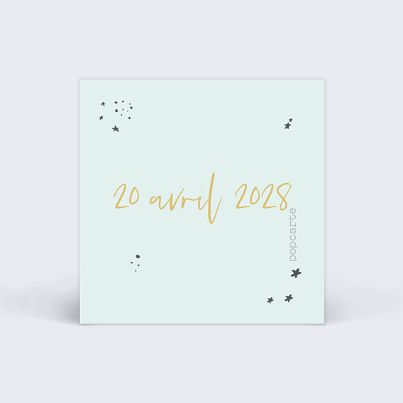 Etiquette naissance Jolies Étoiles Verso