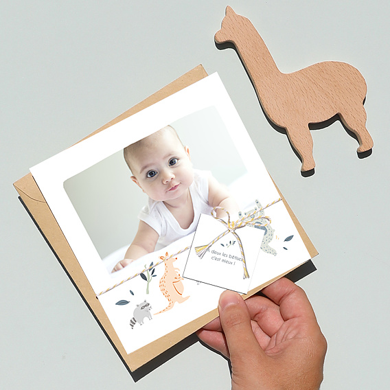 Etiquette naissance Wild Animals Après 4