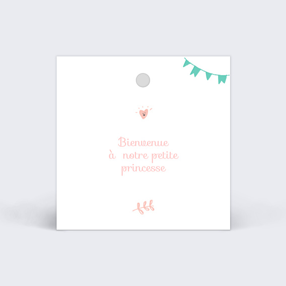 Etiquette Naissance Welcome Little Girl