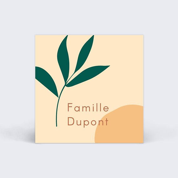 Etiquette naissance Safran Recto