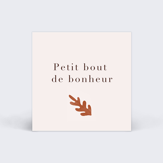 Etiquette naissance Abstrait Recto