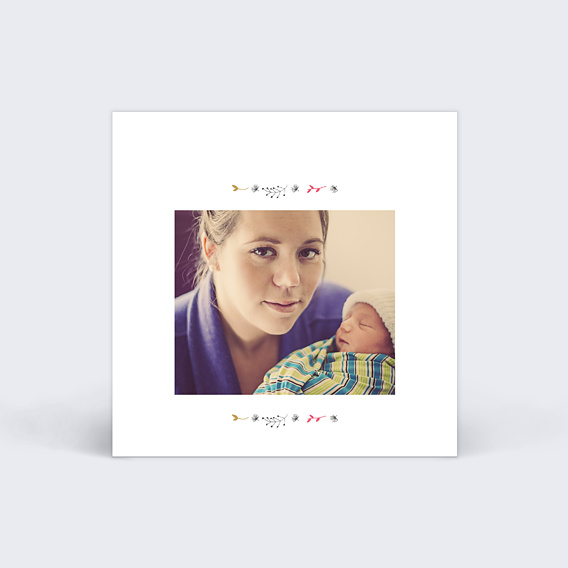 Etiquette naissance Feuilles Automne Verso