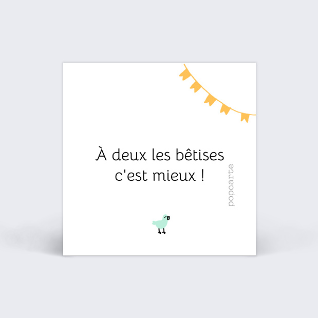 Étiquette Naissance Picto Photo Verso