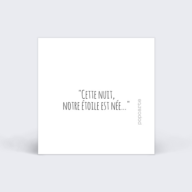 Étiquette Naissance Simplicité Polaroïd Verso