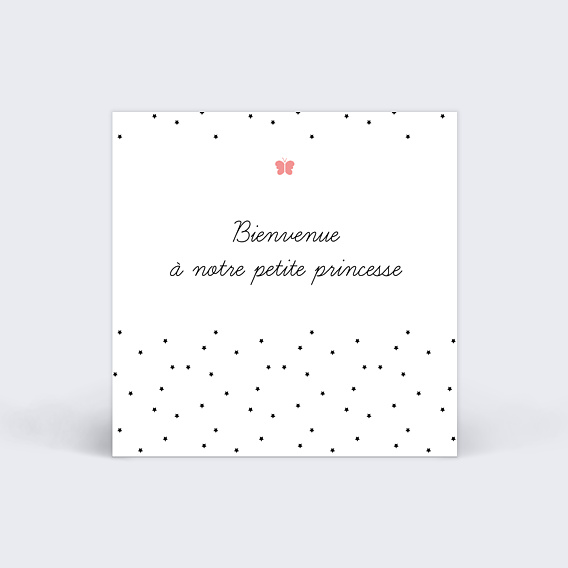 Etiquette naissance Multi Noir et Blanc Verso