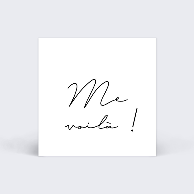 Étiquette Naissance Calligraphie Originale Recto