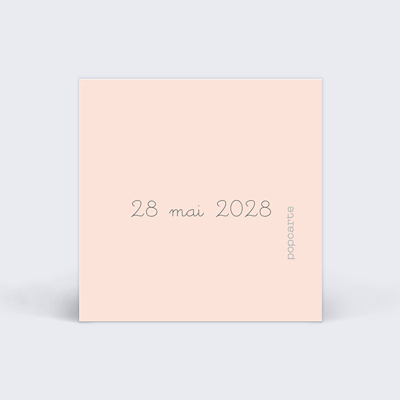 Etiquette naissance Couronne de Fleurs Verso