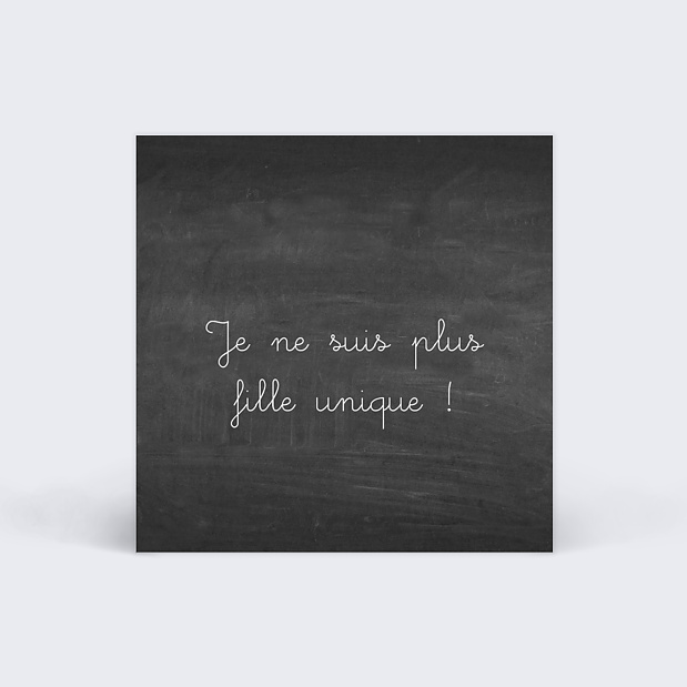 Etiquette Naissance Ardoise Élégante Verso