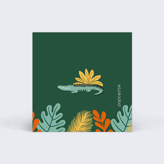 Etiquette naissance Jungle Verso