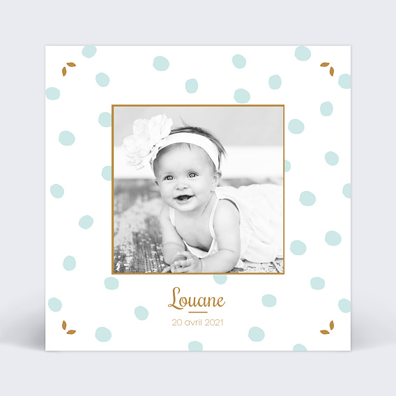 Faire-part Baptême Faire-part baptême Chic pois
