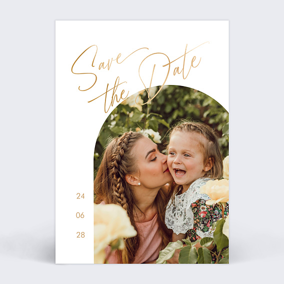 Faire-part baptême Date Epurée