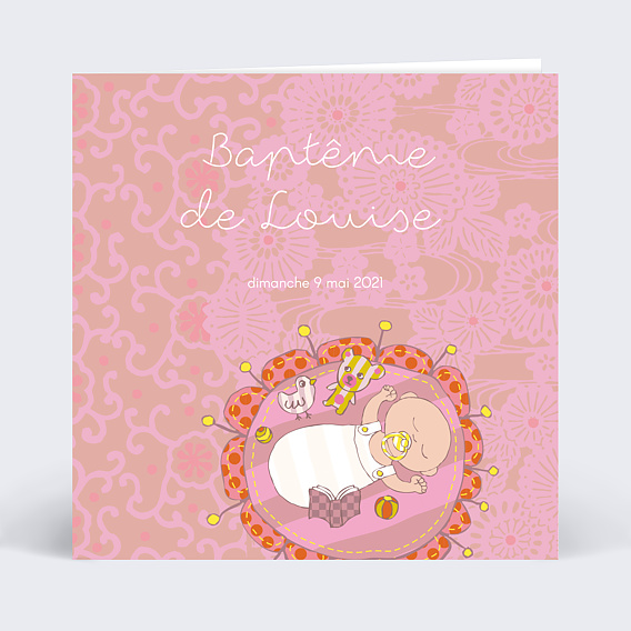 Faire-part Baptême Faire-part baptême Dessin de bébé