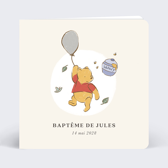 Faire-part baptême Gentil Ourson