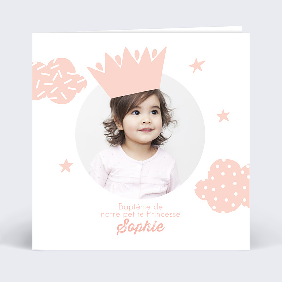 Faire-part Baptême Faire-part baptême Jolie princesse