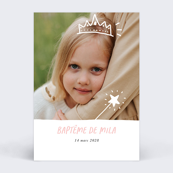 Faire-part baptême Ma Couronne