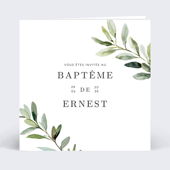 Faire-part baptême Olivier éternel