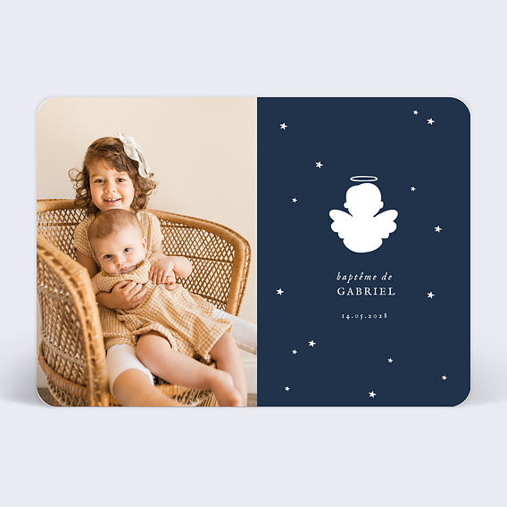 Faire-part baptême Petit Ange