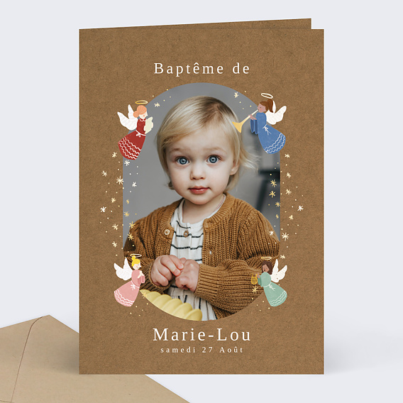 Faire-part Baptême Petits Anges