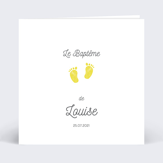 Faire-part Baptême Petits Pieds