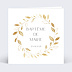 Faire-part baptême Couronne chic simple