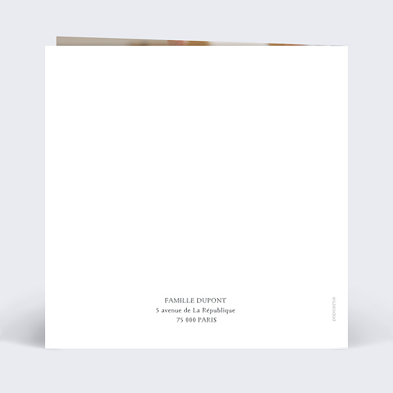 Faire-part baptême Marinière Verso