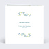 Faire-part baptême Petites fleurs bleues Verso