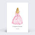 Faire-part Baptême Robe princesse blonde
