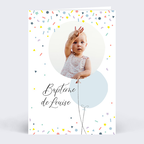 Faire-part Baptême Bonbon