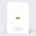 Faire-part Baptême Licorne et Fleurs