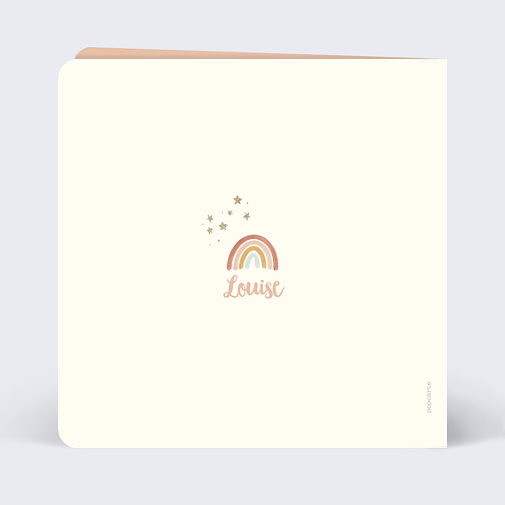 Faire-part baptême Petit Arc-en-ciel Verso