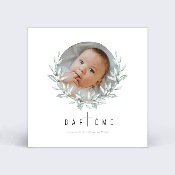 Faire-part Baptême Petite Croix