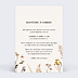 Faire-part baptême Fleurs Calendrier Verso