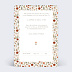 Faire-part baptême Liberty Terracotta Verso