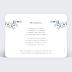 Faire-part baptême Texte Fleurie Verso