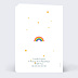 Faire-part baptême Licorne et Fleurs Verso
