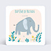 Faire-part Baptême Eléphant Original
