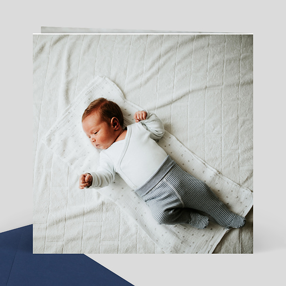 Faire-part baptême Chic Verso