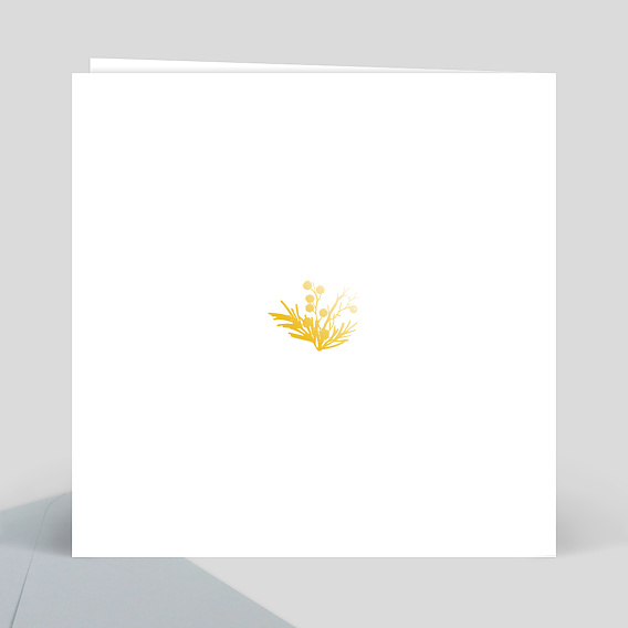 Faire-part baptême Dorure Marianne Verso