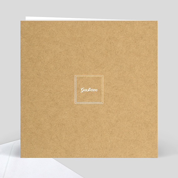 Faire-part baptême Mimosa simple Verso