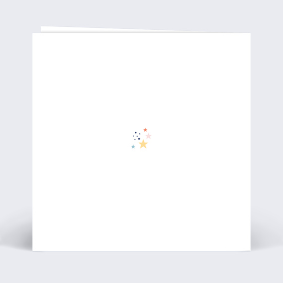 Faire-part baptême Petites Étoiles Verso