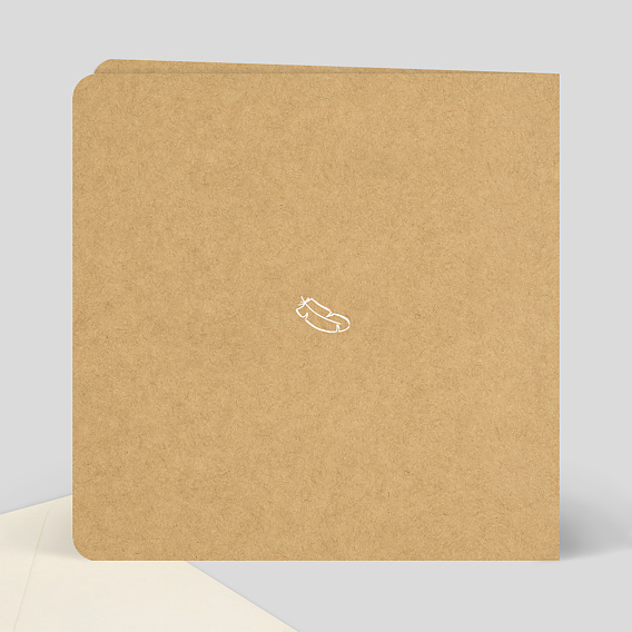 Faire-part baptême Faire-part Baptême Plumes Légères Verso